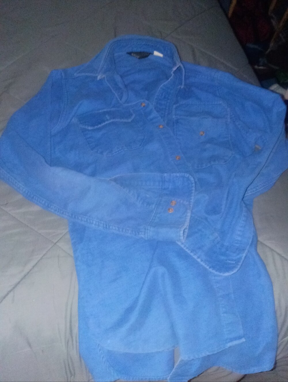 Lands' End Men's Bright Blue Lightweight Shirt Jacket